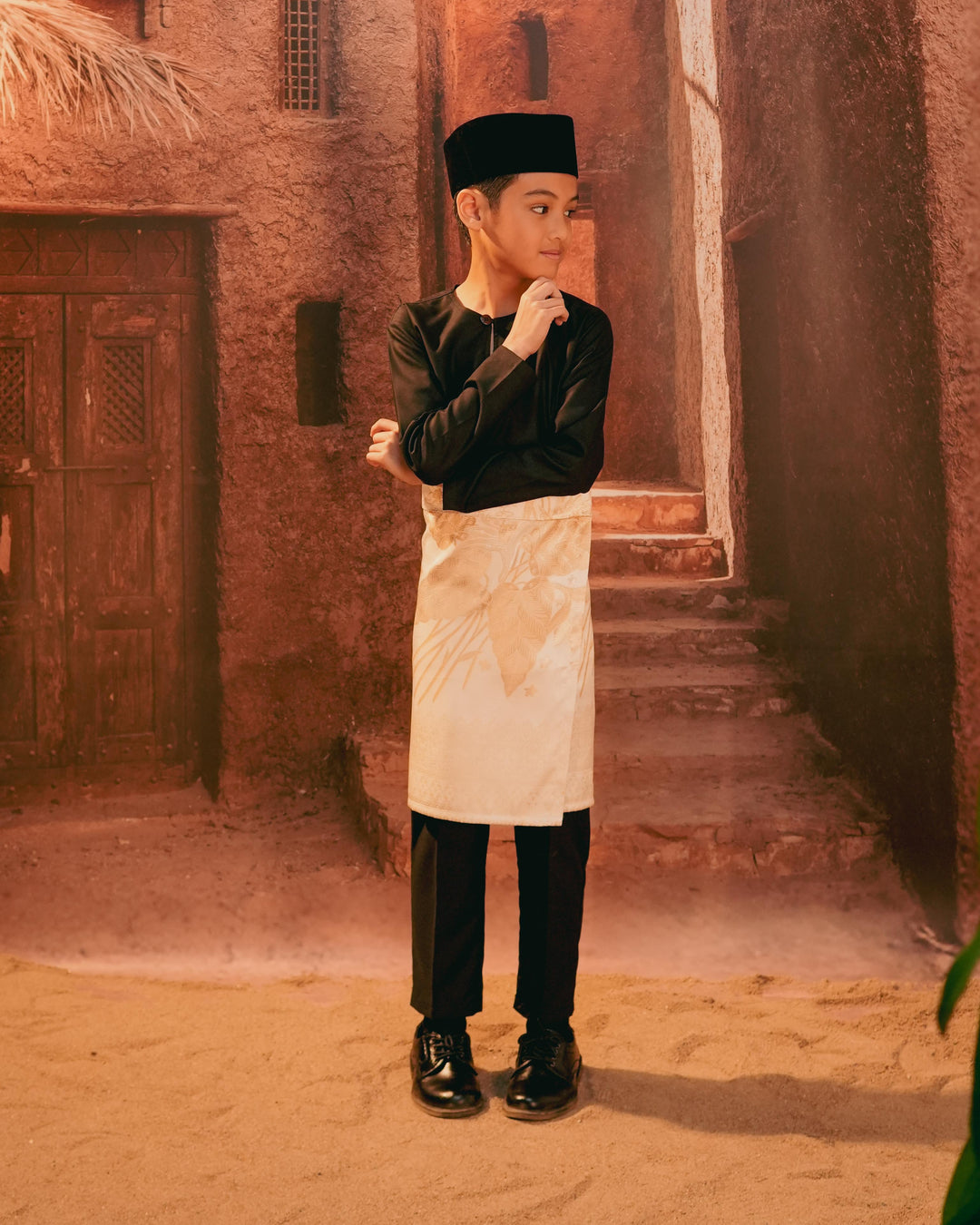 Bunga Seri Instant Sampin Kid - Offwhite & Gold