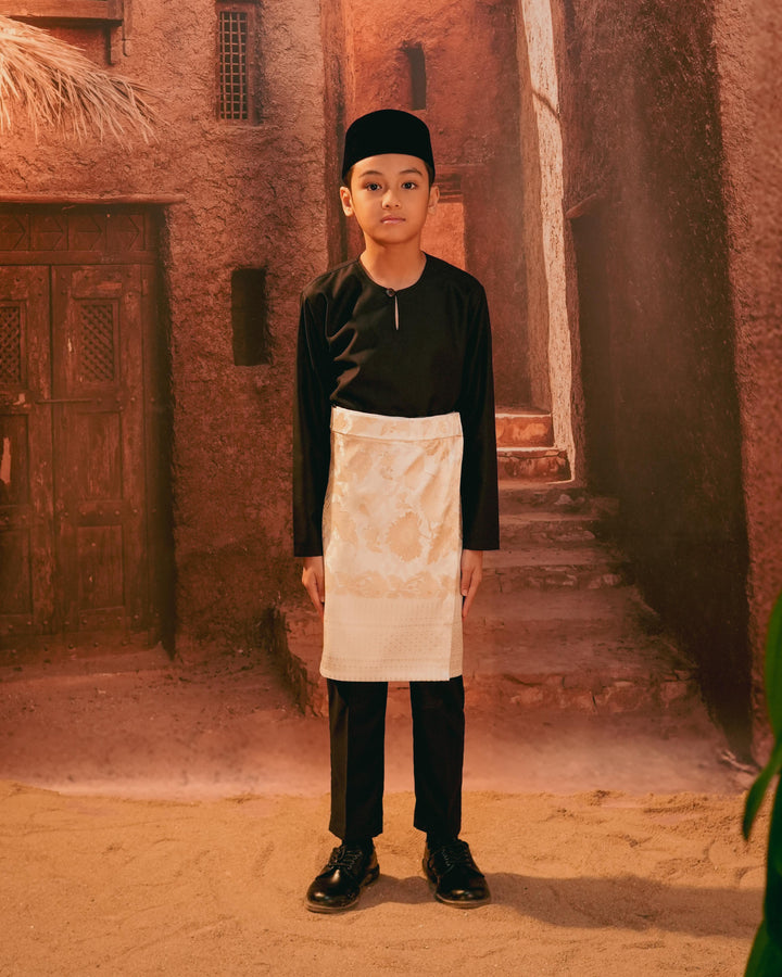 Kekwa Warisan Instant Sampin Kid - Offwhite & Gold