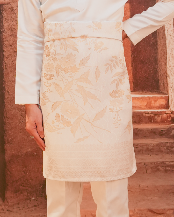 Seri Kenanga Original Sampin Adult - Offwhite & Gold