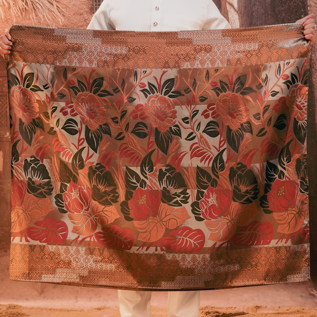 Leka Pantai Original Sampin Adult - Maroon & Gold