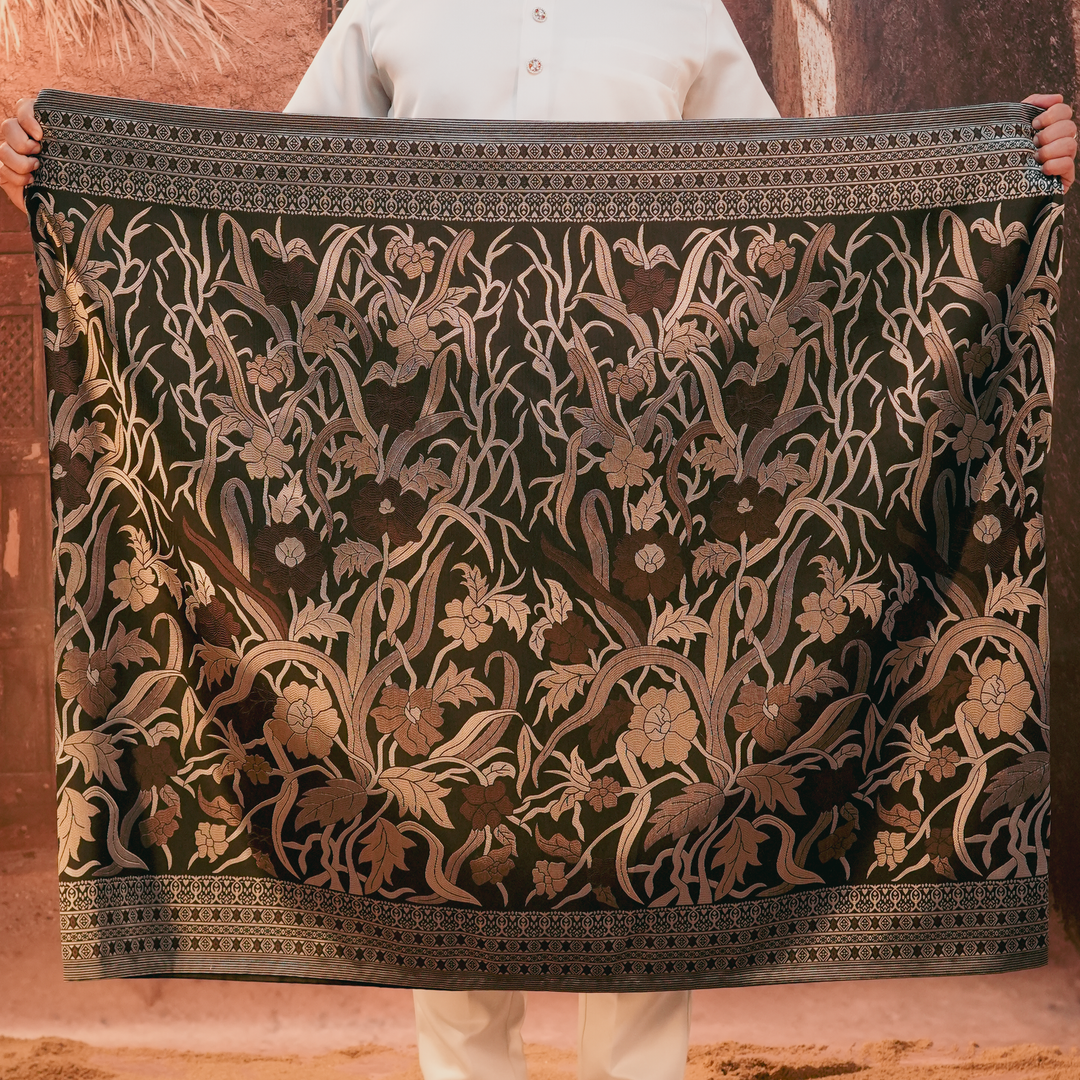 Anyaman Lestari Original Sampin Adult - Black & Silver