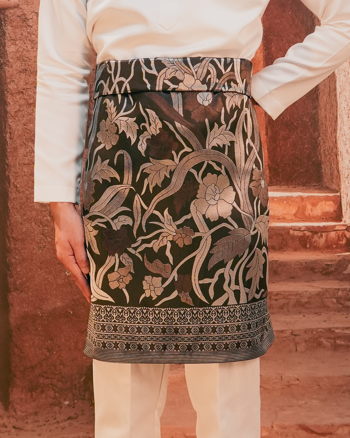 Anyaman Lestari Original Sampin Adult - Black & Silver