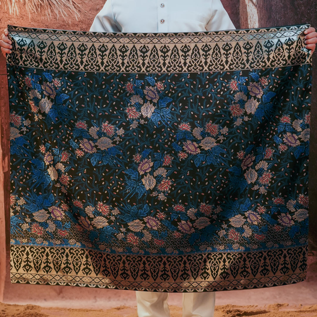 Seri Istana Original Sampin Adult - Navy Blue & Gold - SampinExclusiveMy