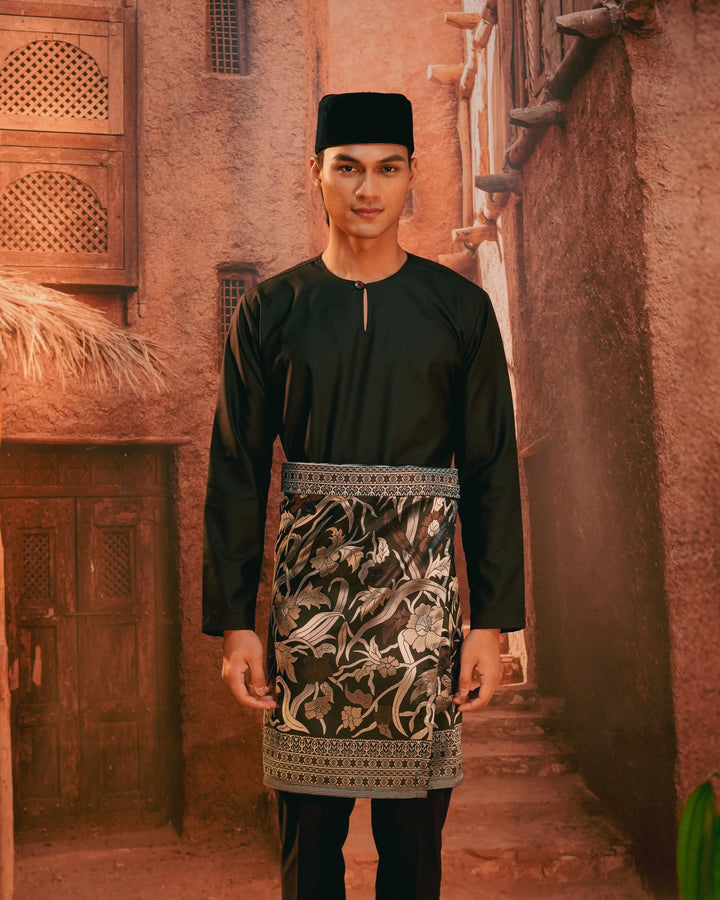 Anyaman Lestari Instant Sampin Adult - Black & Silver