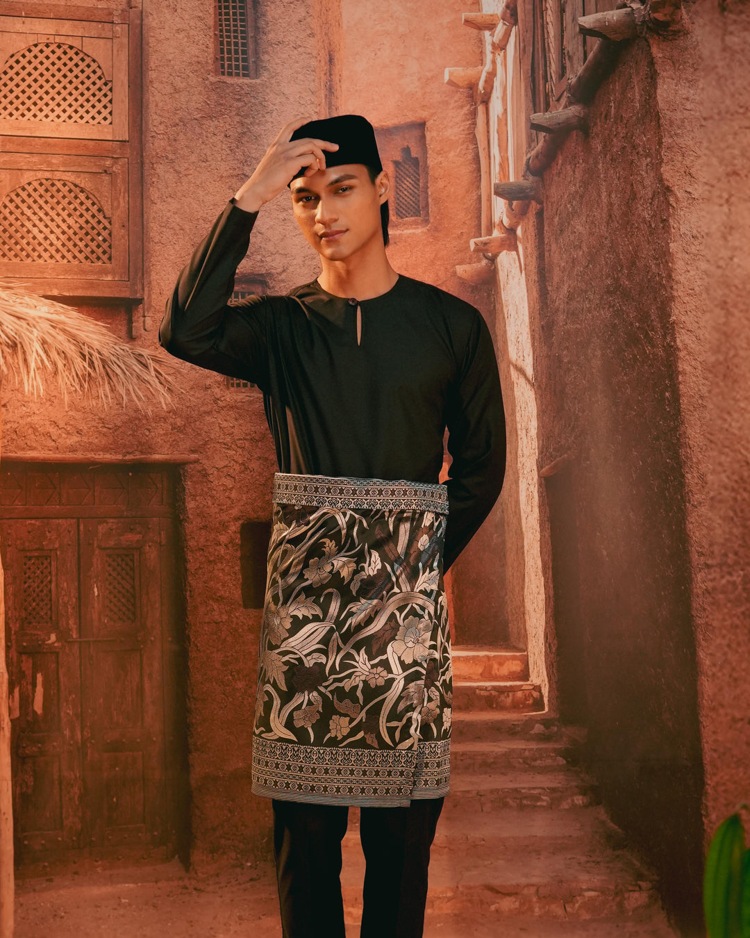 Anyaman Lestari Instant Sampin Adult - Black & Silver