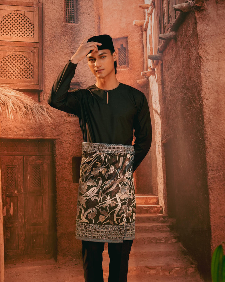 Anyaman Lestari Instant Sampin Adult - Black & Silver