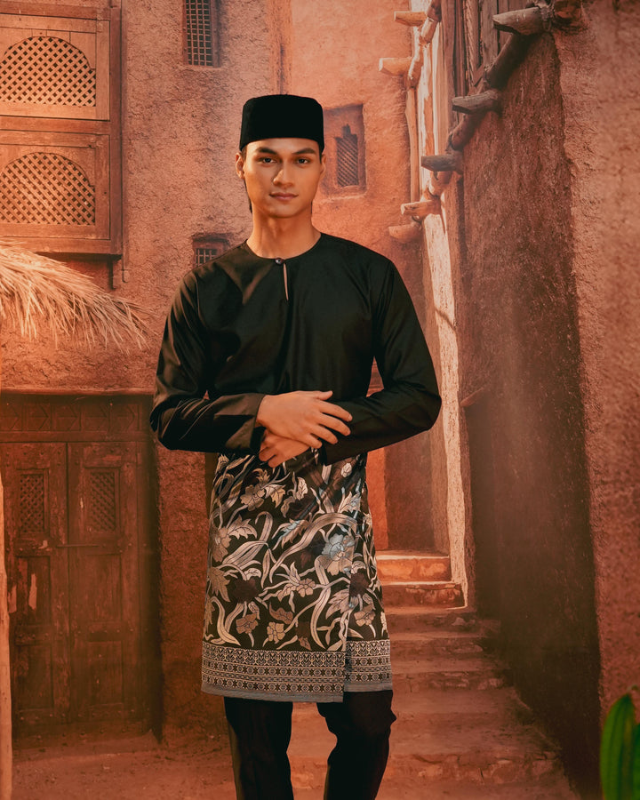 Anyaman Lestari Instant Sampin Adult - Black & Silver