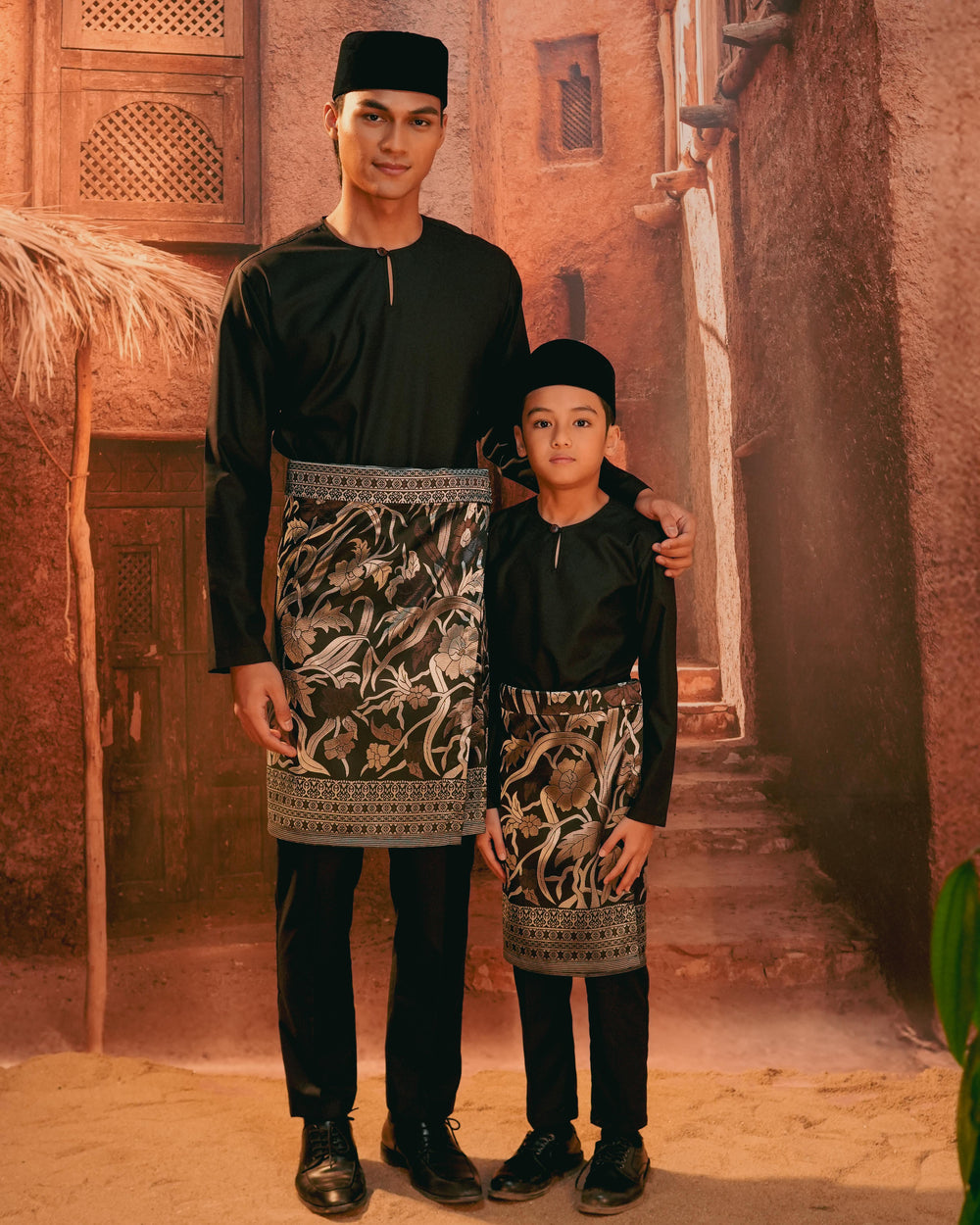 Anyaman Lestari Instant Sampin Adult - Black & Silver - SampinExclusiveMy