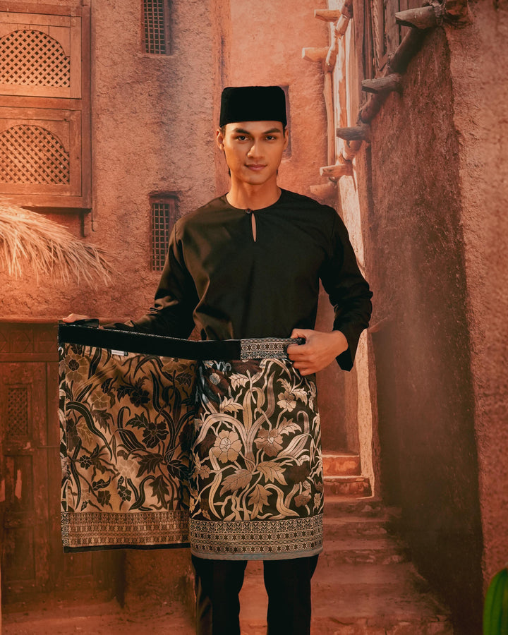 Anyaman Lestari Instant Sampin Adult - Black & Silver