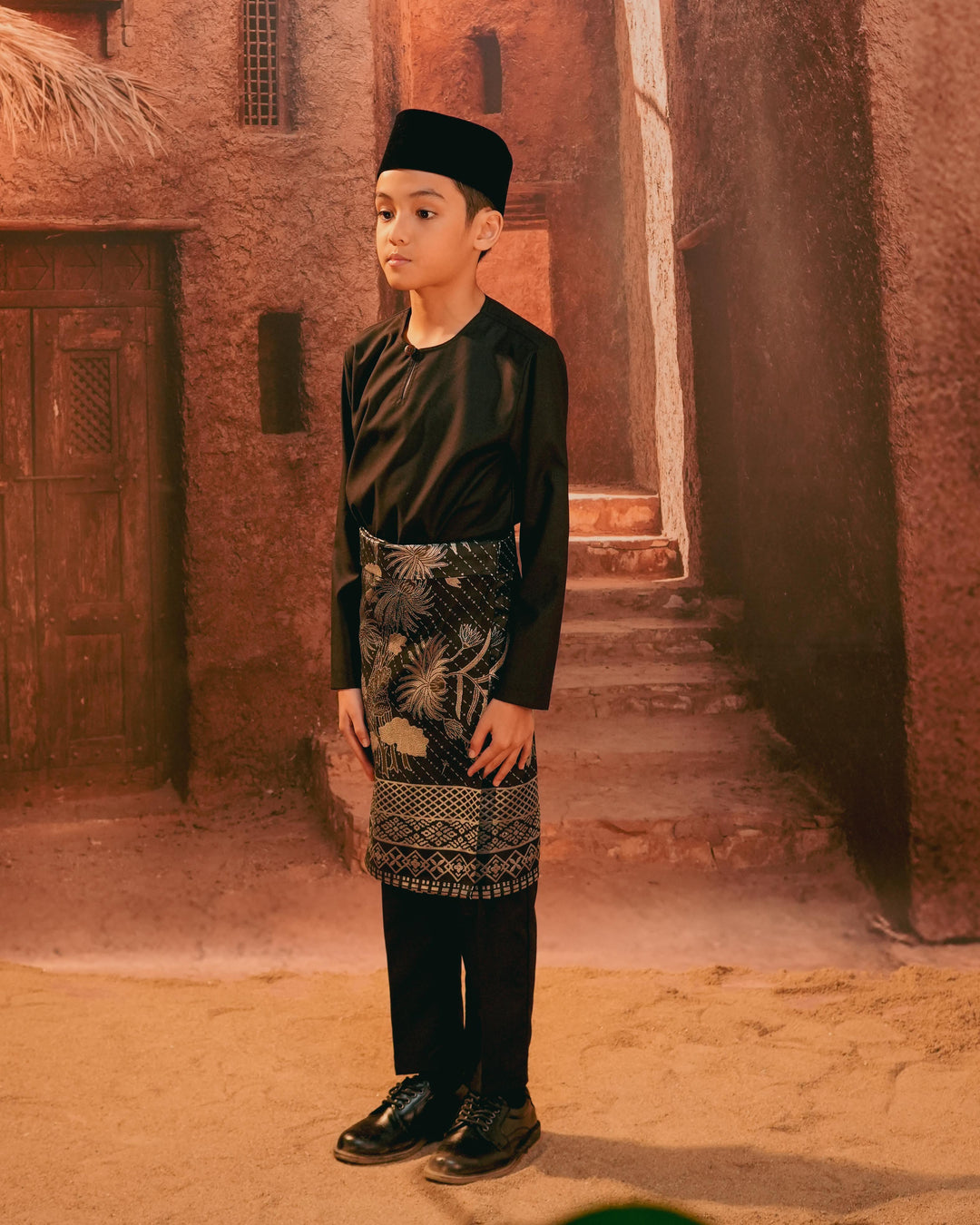 Purnama Instant Sampin Kid - Black & Silver