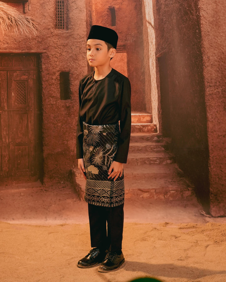 Purnama Instant Sampin Kid - Black & Silver