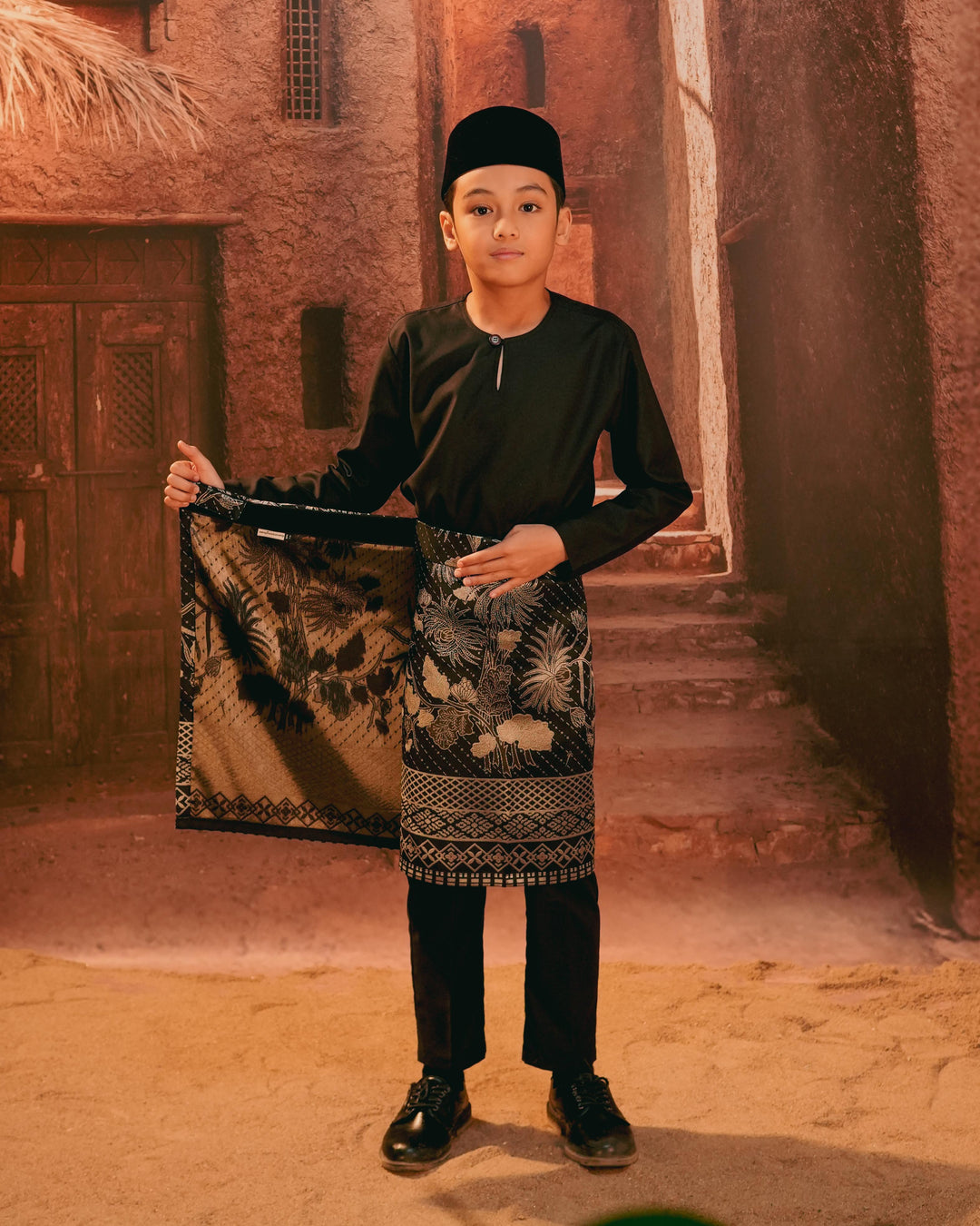 Purnama Instant Sampin Kid - Black & Silver