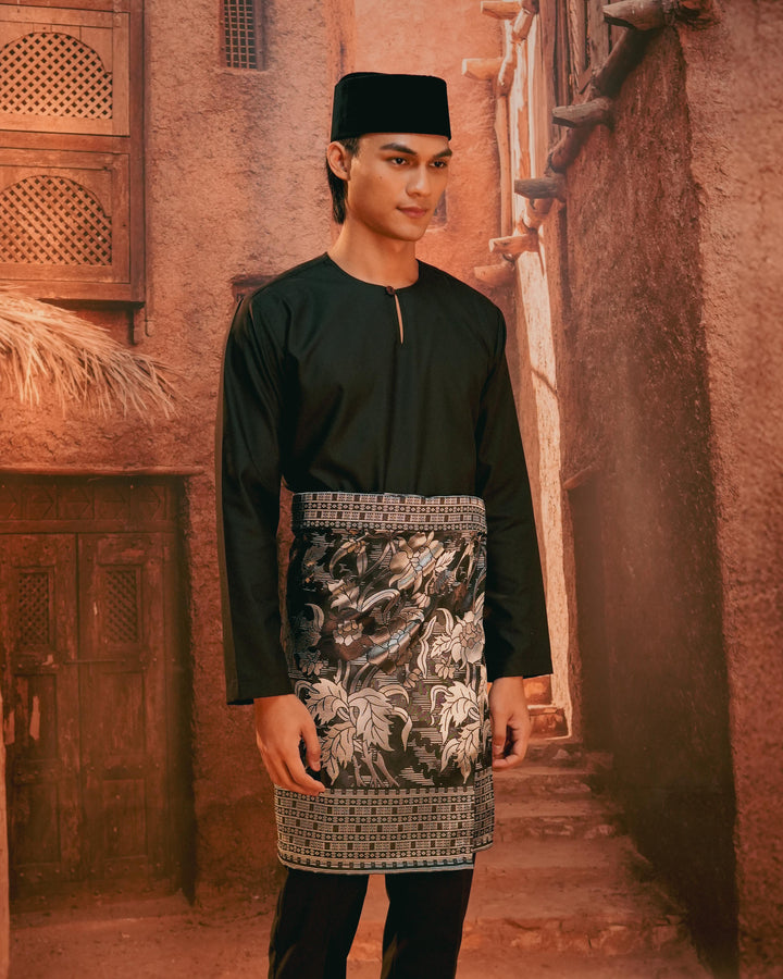 Bunga Raya Instant Sampin Adult - Black & Silver