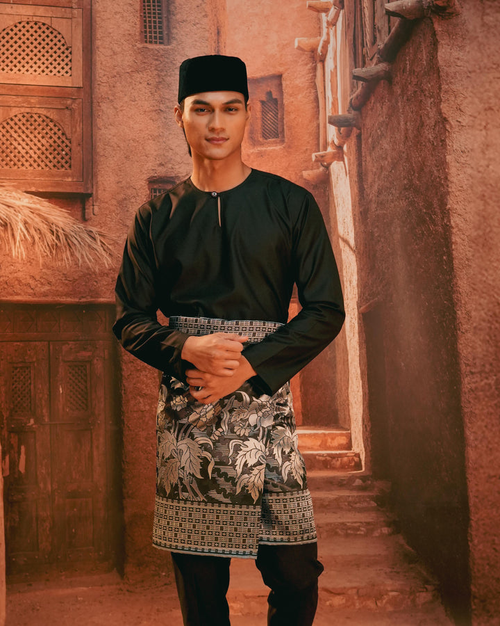 Bunga Raya Instant Sampin Adult - Black & Silver