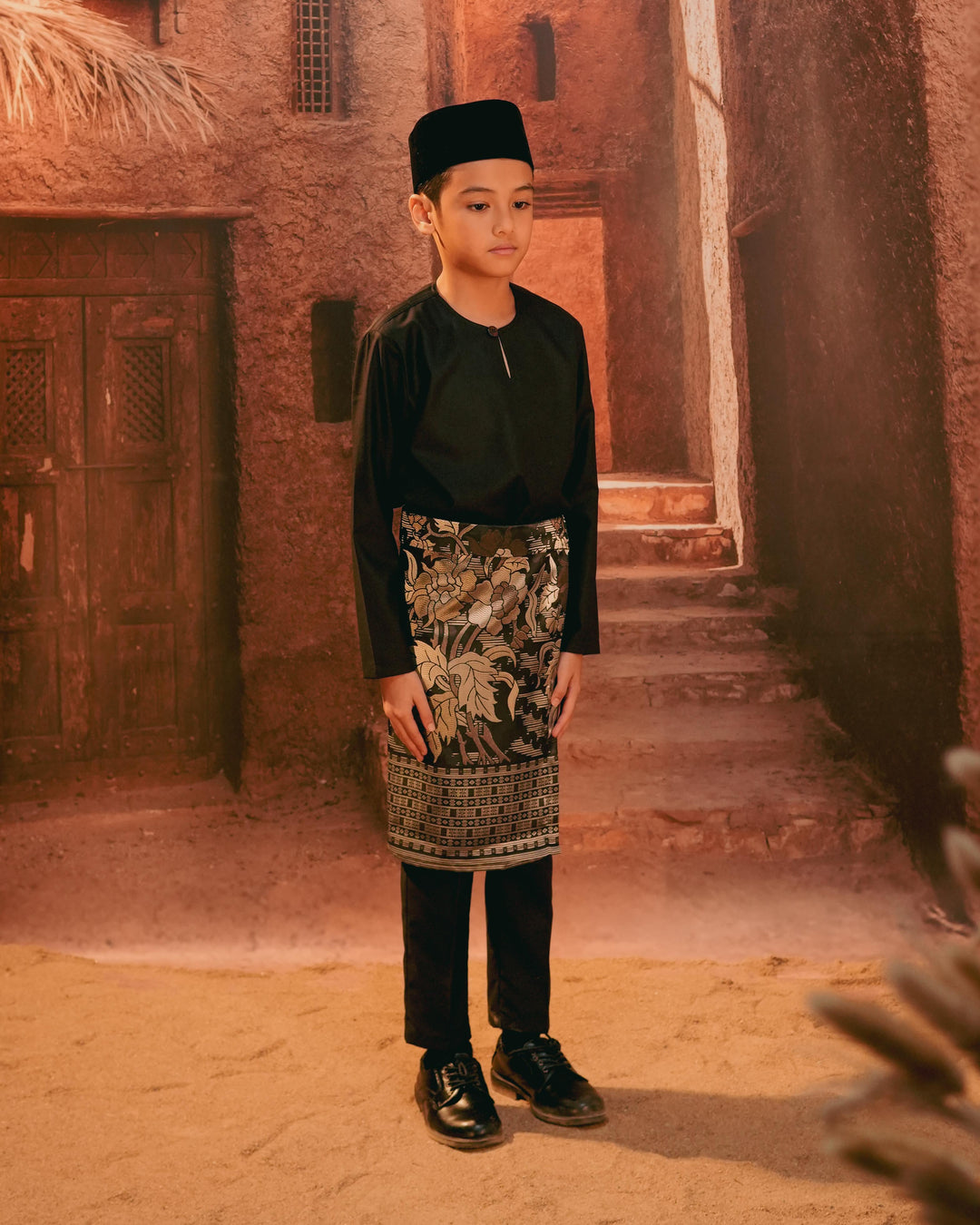 Bunga Raya Instant Sampin Kid - Black & Silver