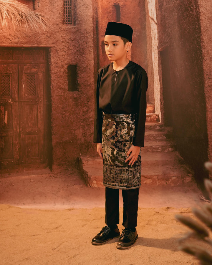 Bunga Raya Instant Sampin Kid - Black & Silver