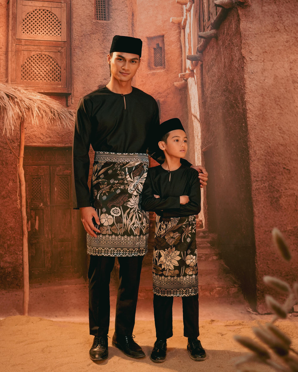 Rimba Hijau Instant Sampin Adult - Black & Silver - SampinExclusiveMy