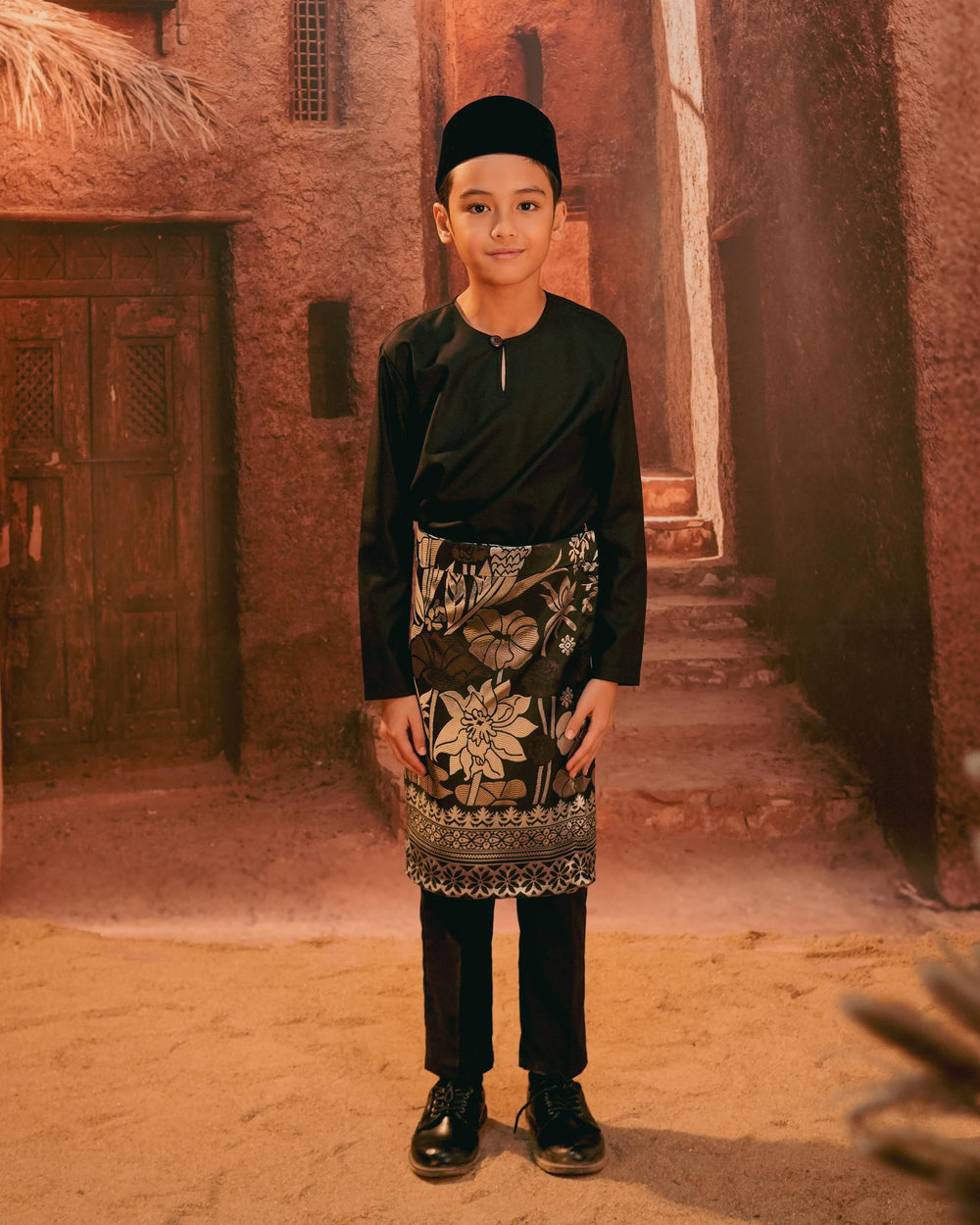 Rimba Hijau Instant Sampin Kid - Black & Silver - SampinExclusiveMy