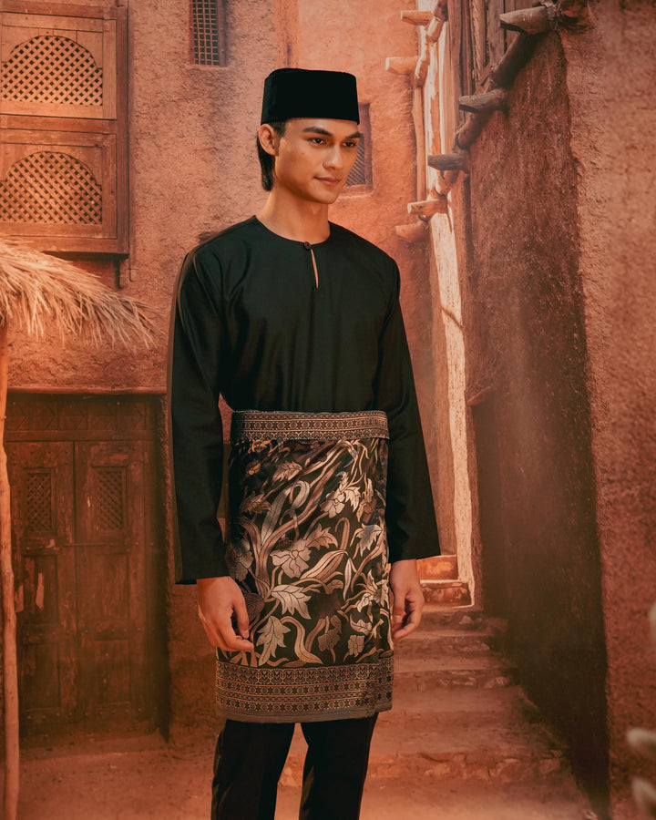 Anyaman Lestari Instant Sampin Adult - Black & Gold