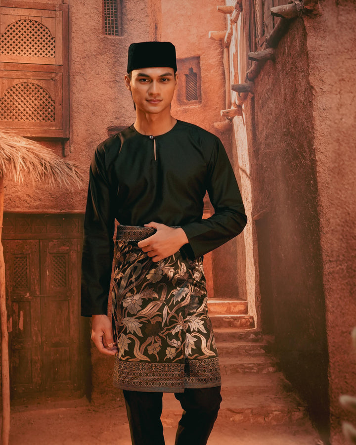 Anyaman Lestari Instant Sampin Adult - Black & Gold