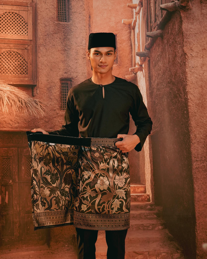 Anyaman Lestari Instant Sampin Adult - Black & Gold