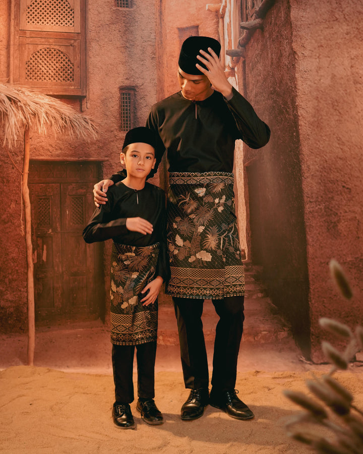 Purnama Instant Sampin Kid - Black & Gold