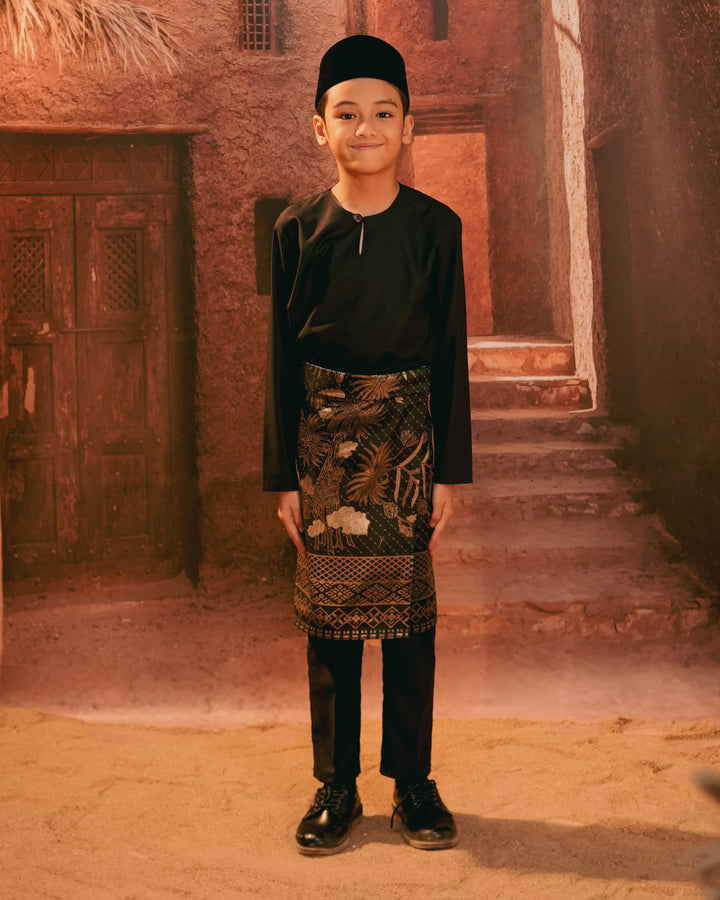 Purnama Instant Sampin Kid - Black & Gold