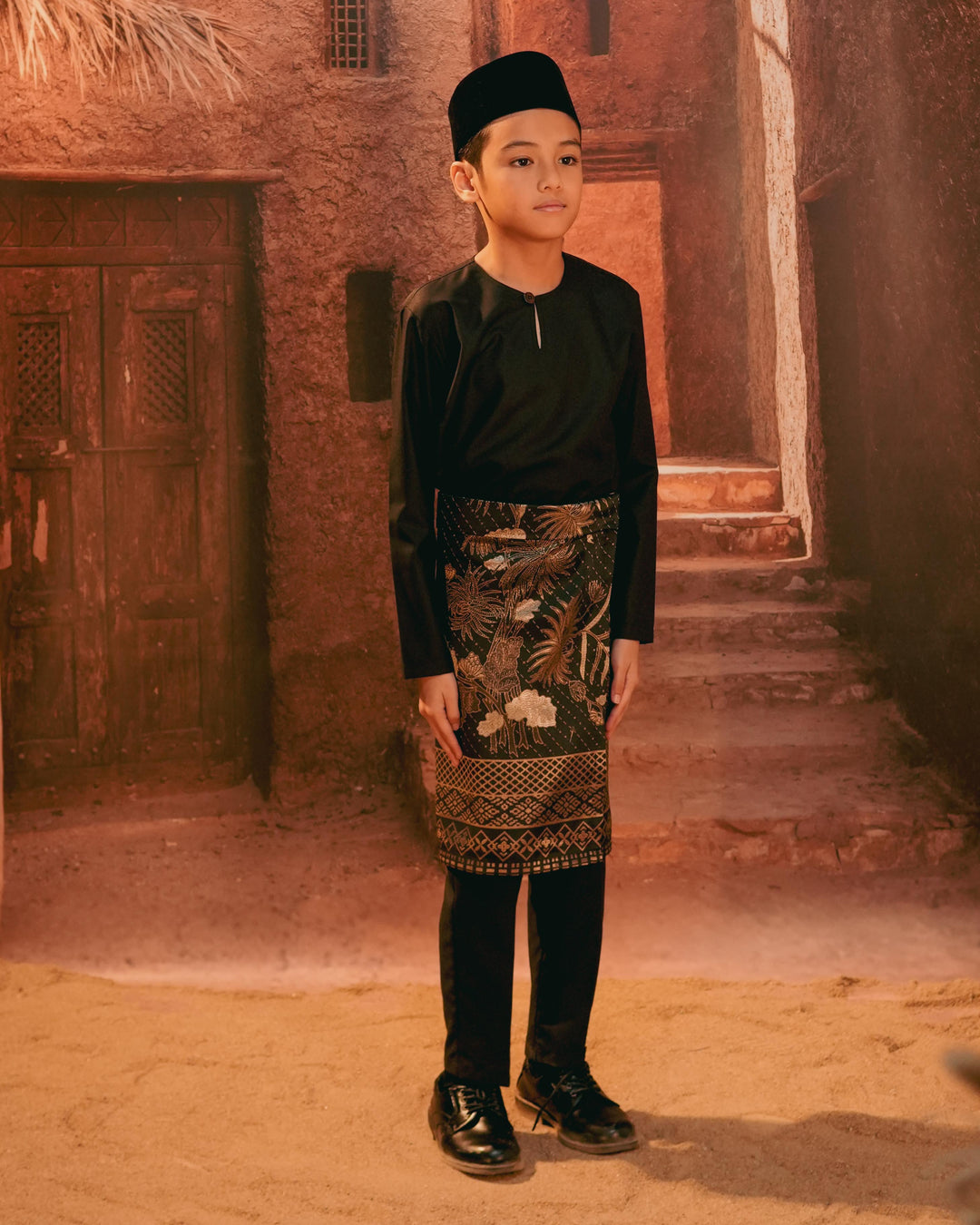 Purnama Instant Sampin Kid - Black & Gold