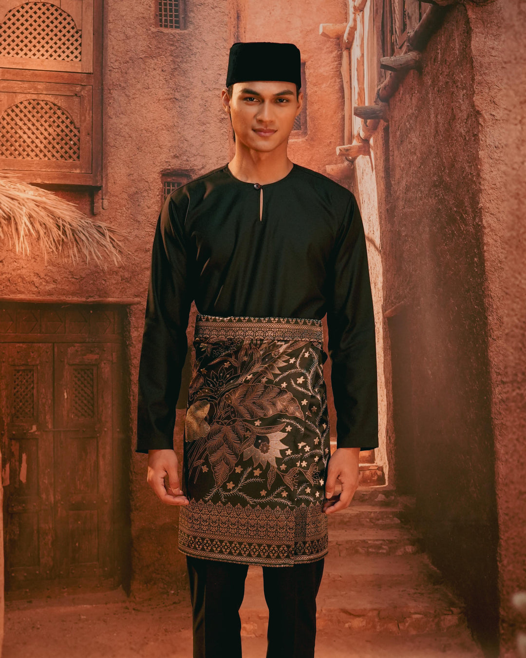 Bunga Seri Instant Sampin Adult - Black & Gold