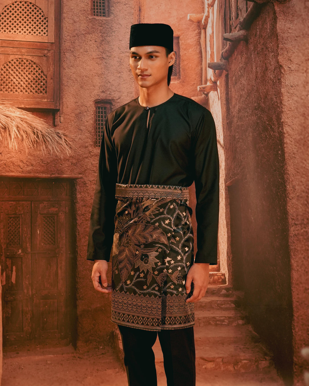 Bunga Seri Instant Sampin Adult - Black & Gold