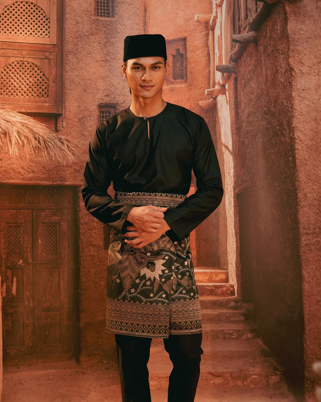 Bunga Seri Instant Sampin Adult - Black & Gold