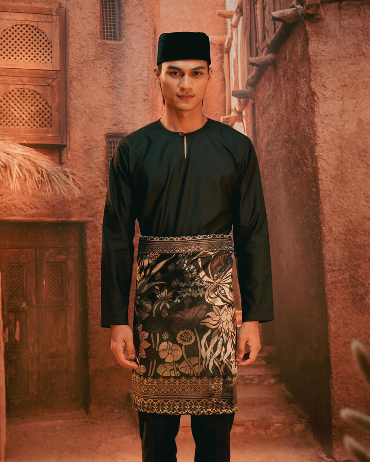 Rimba Hijau Instant Sampin Adult - Black & Gold