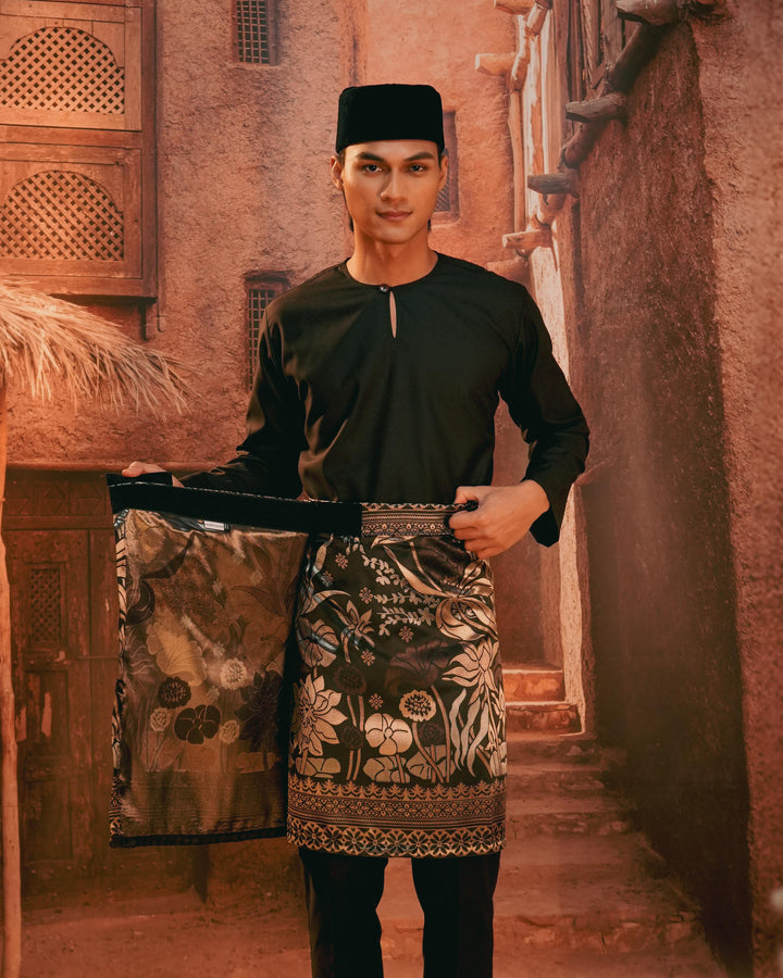 Rimba Hijau Instant Sampin Adult - Black & Gold