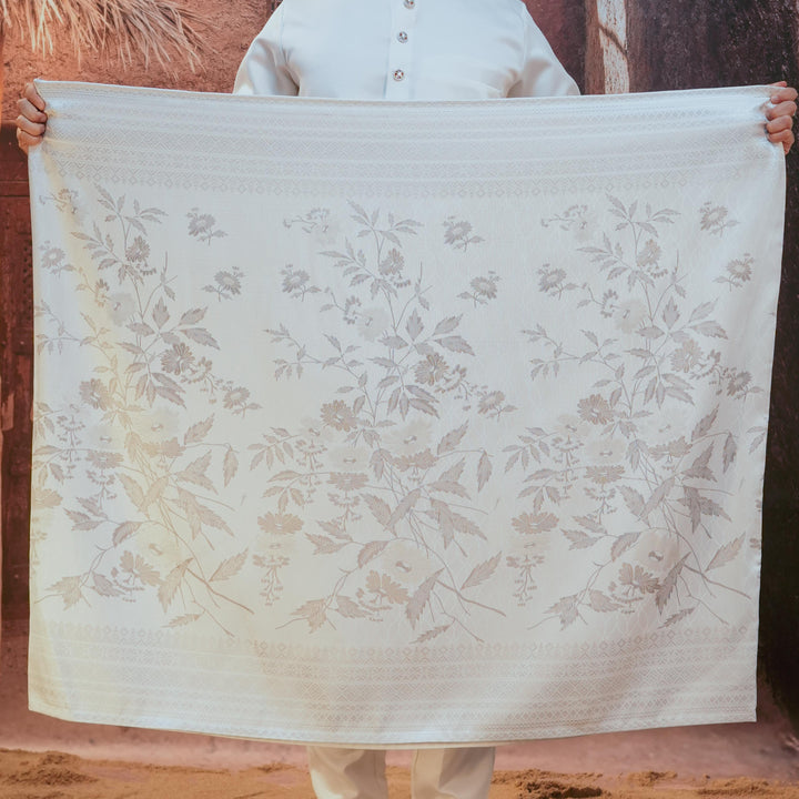 Seri Kenanga Original Sampin Adult - Offwhite & Silver - SampinExclusiveMy