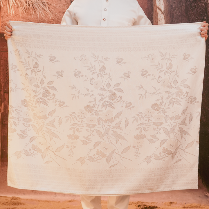 Seri Kenanga Original Sampin Adult - Offwhite & Silver