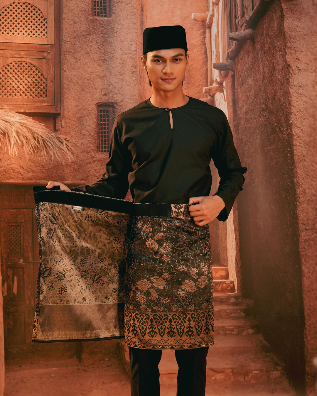 Seri Istana Instant Sampin Adult - Black & Gold