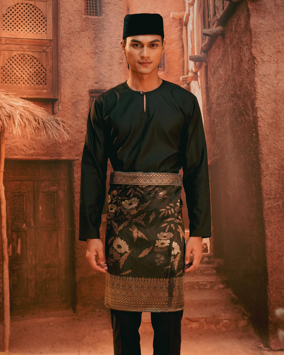 Seri Kenanga Instant Sampin Adult - Black & Gold