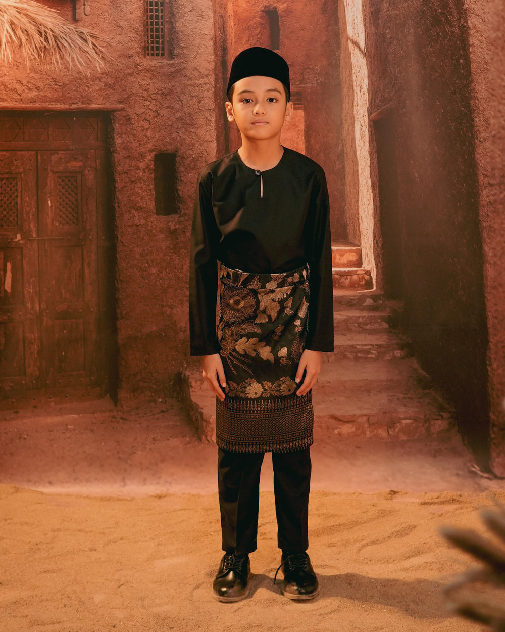 Kekwa Warisan Instant Sampin Kid - Black & Gold - SampinExclusiveMy