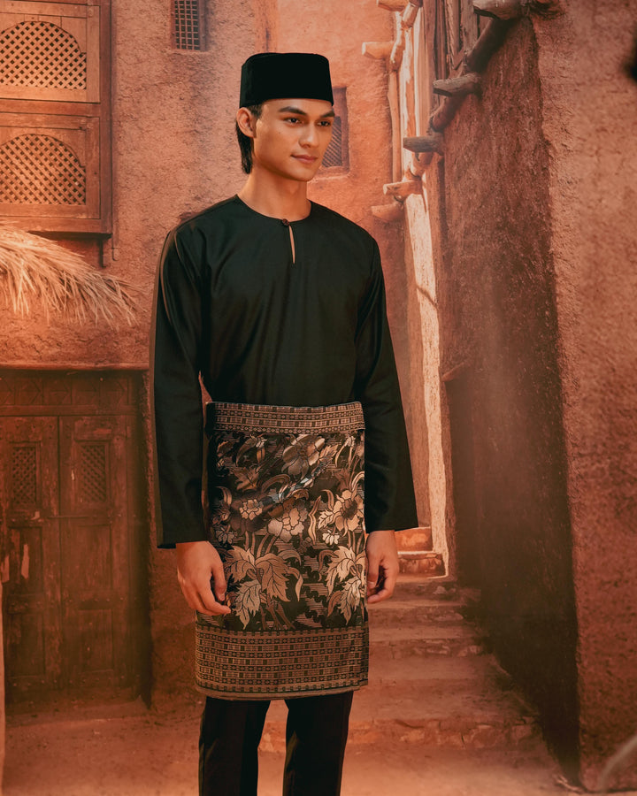 Bunga Raya Instant Sampin Adult - Black & Gold