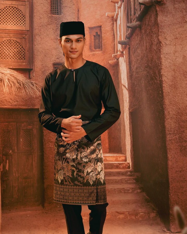 Bunga Raya Instant Sampin Adult - Black & Gold