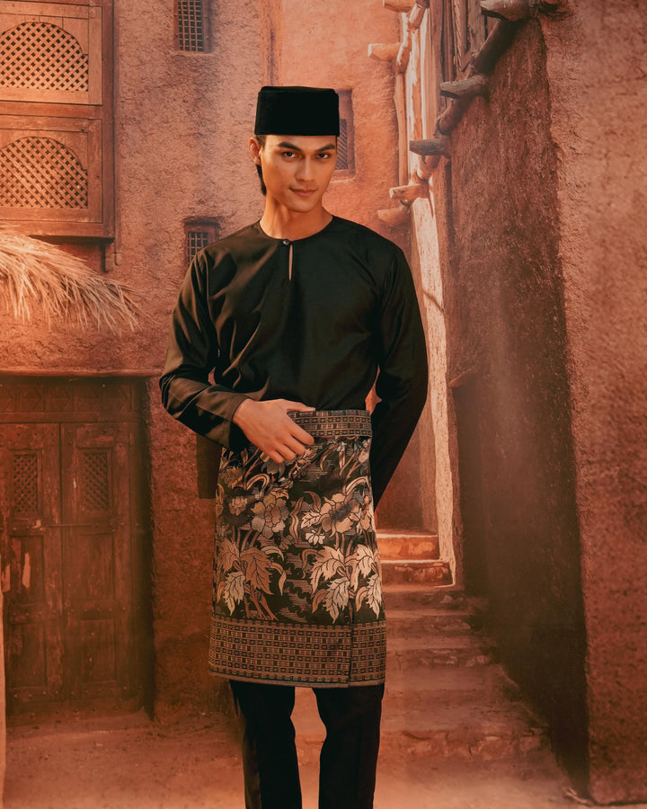 Bunga Raya Instant Sampin Adult - Black & Gold