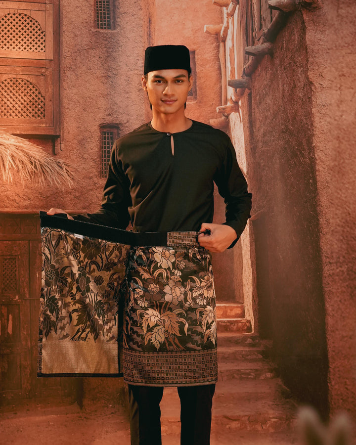 Bunga Raya Instant Sampin Adult - Black & Gold