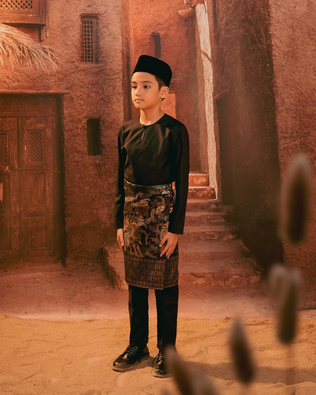 Bunga Raya Instant Sampin Kid - Black & Gold