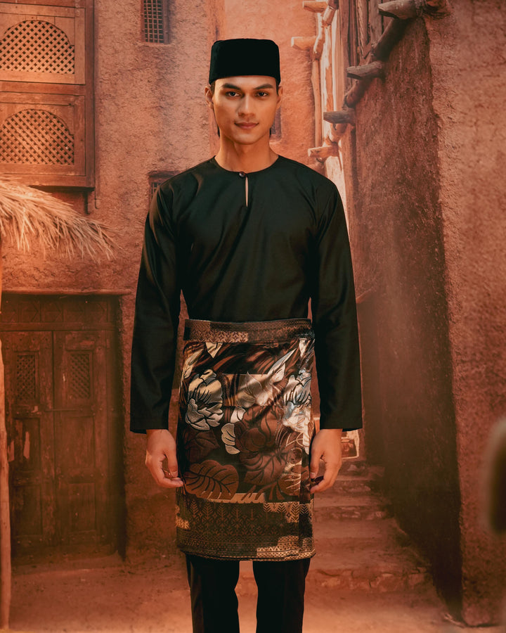 Leka Pantai Instant Sampin Adult - Brown & Silver