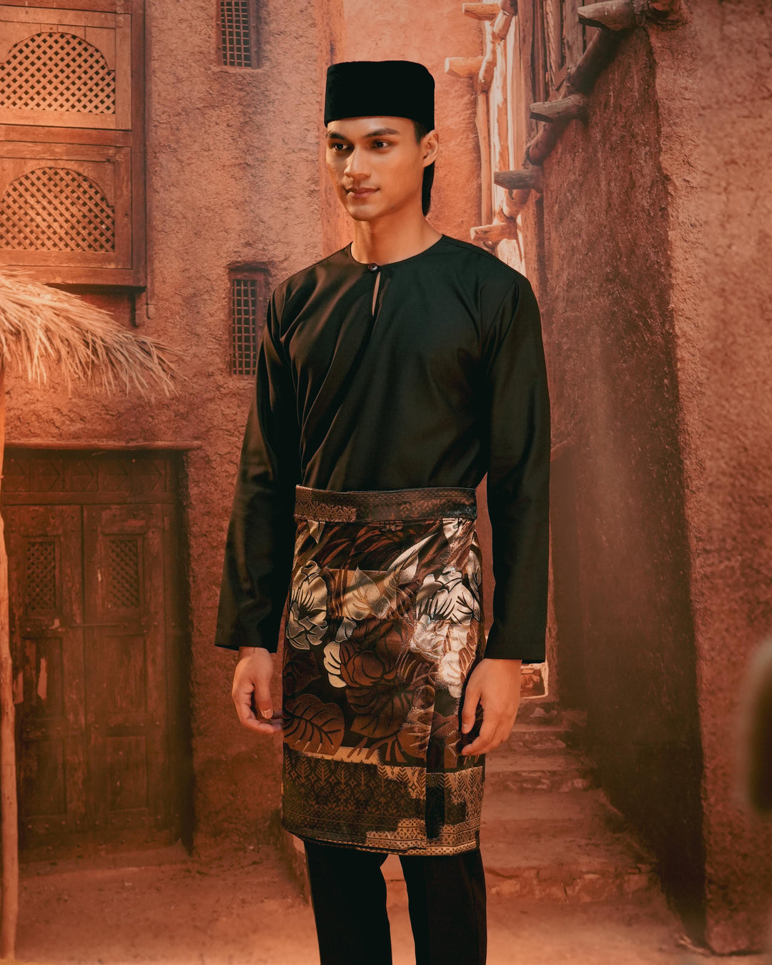 Leka Pantai Instant Sampin Adult - Brown & Silver