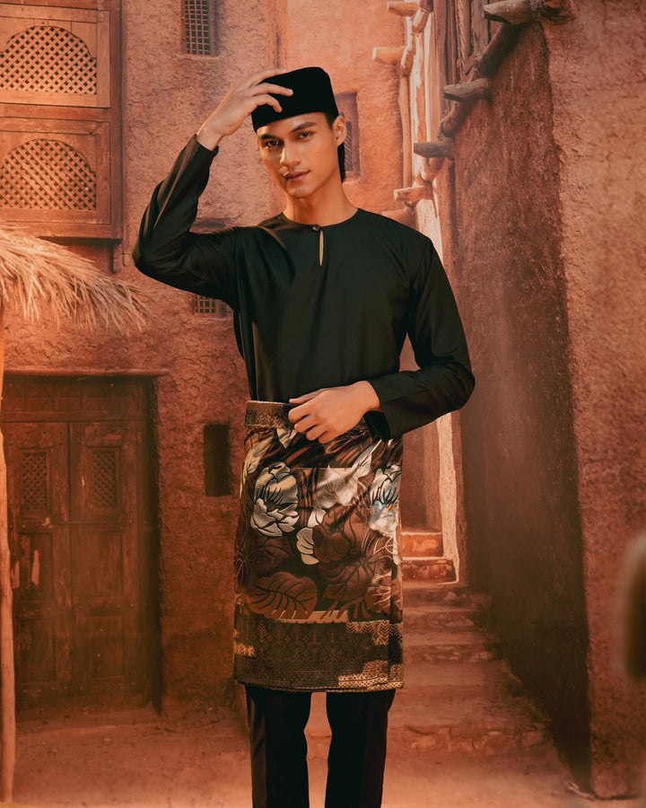 Leka Pantai Instant Sampin Adult - Brown & Silver