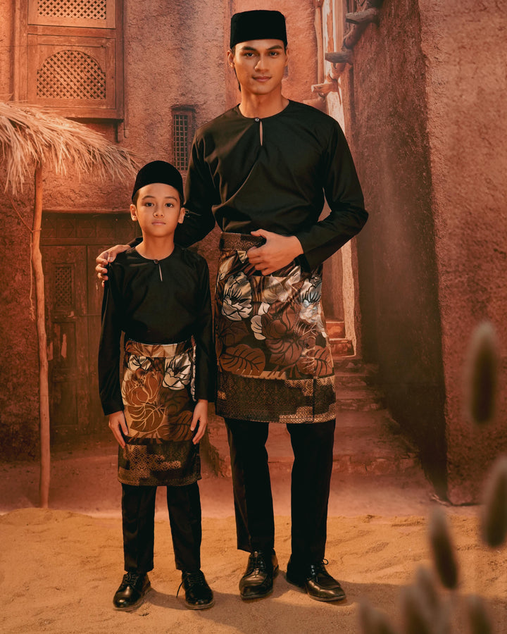 Leka Pantai Instant Sampin Kid - Brown & Silver