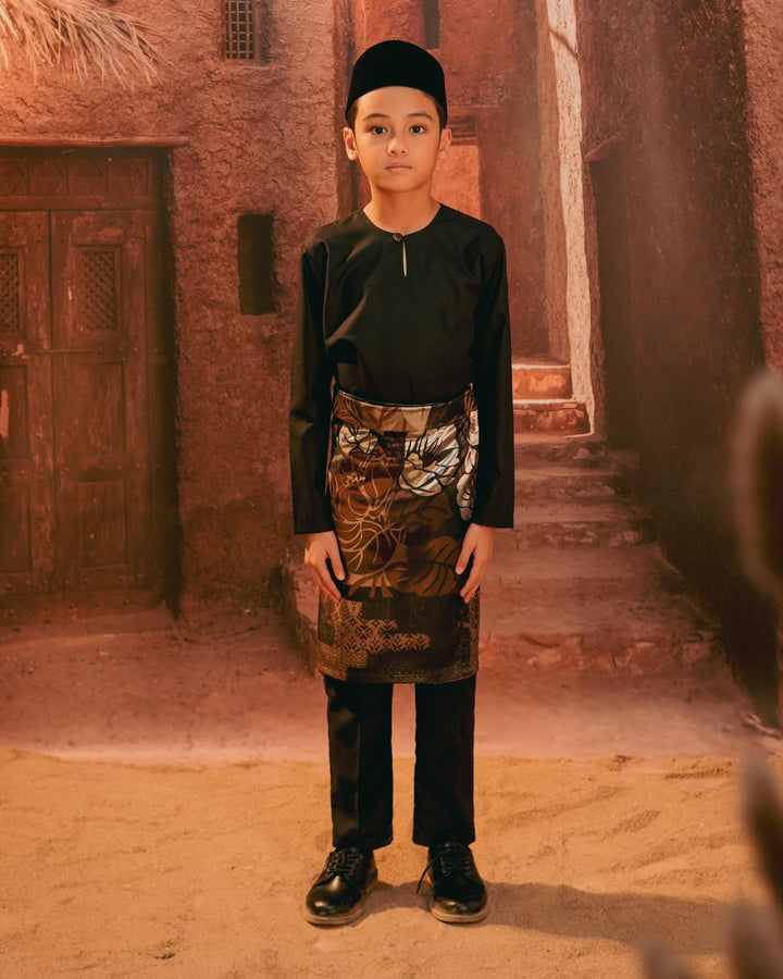 Leka Pantai Instant Sampin Kid - Brown & Silver