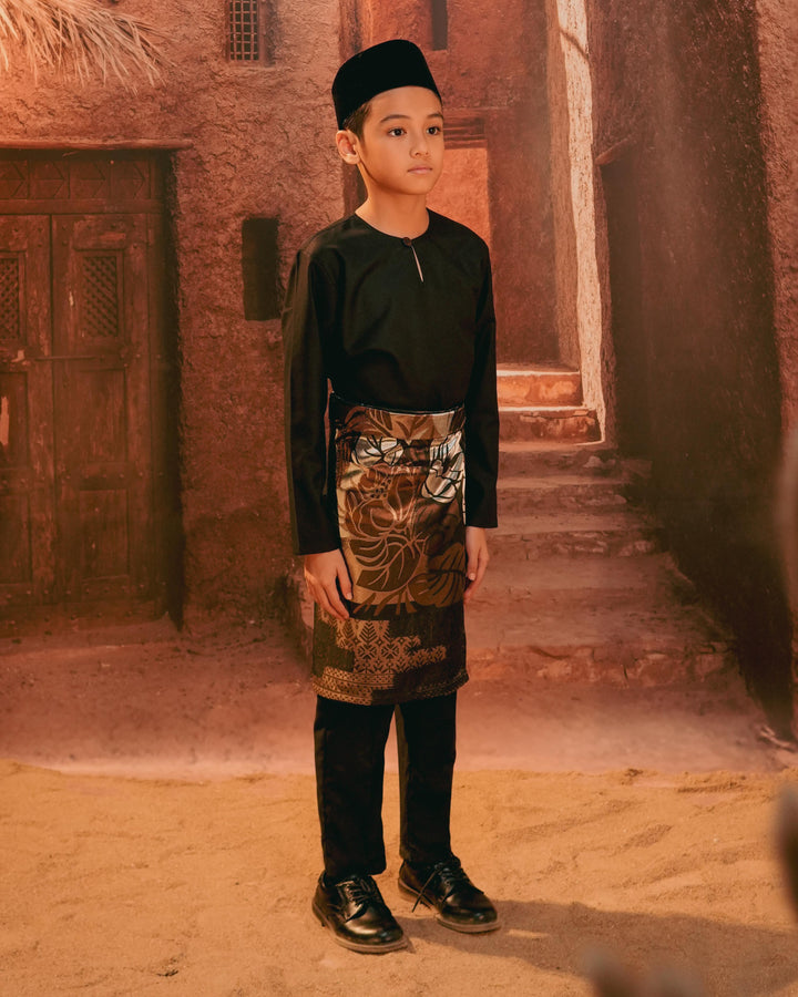 Leka Pantai Instant Sampin Kid - Brown & Silver