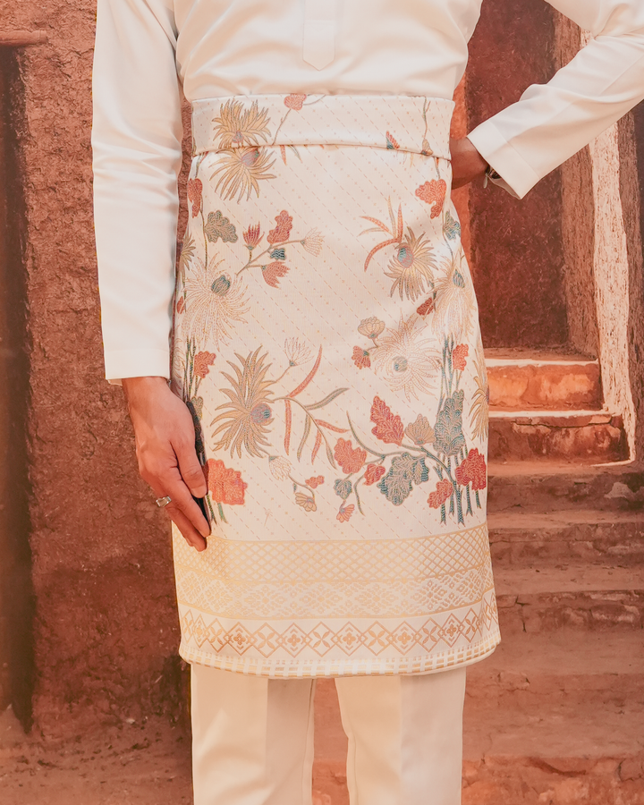 Purnama Original Sampin Adult - Soft Maroon & Green